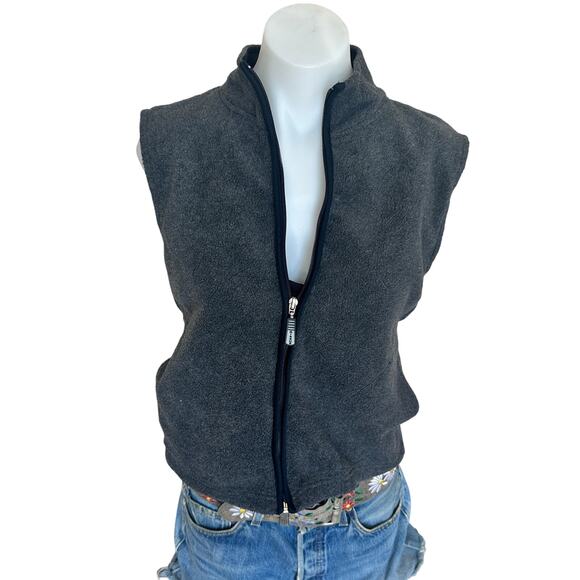 Montana State Bobcat Fleece Vest  XL Football Unique Tailgate MSU Gray Blue - Picture 4 of 6